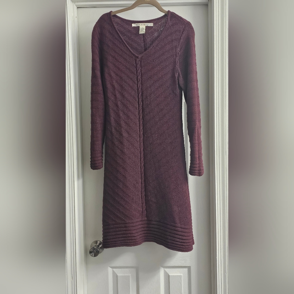 Max Studio cable knit knee length dress.